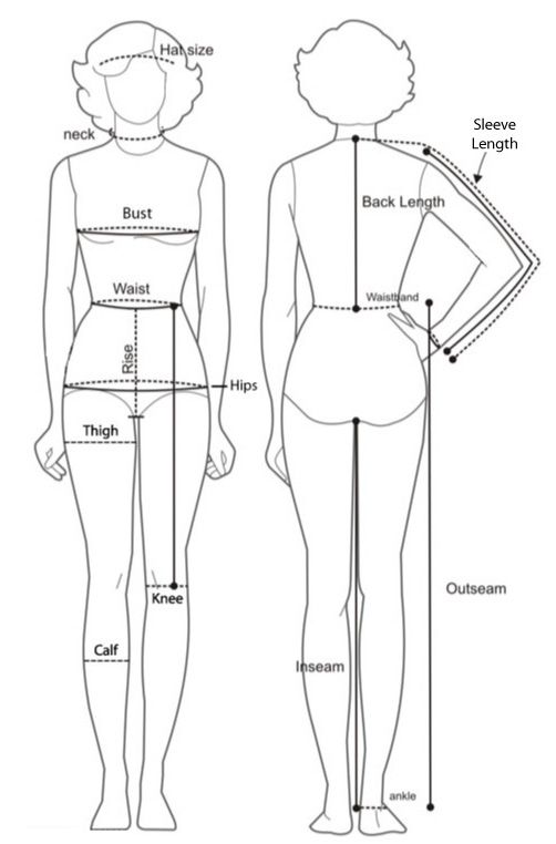 Blank Costume Measurement Chart